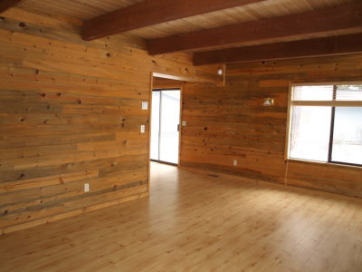 living room with wood floors