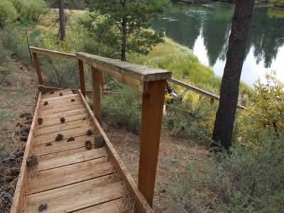 steps down to River and dock