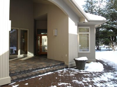 New paver front porch entryway