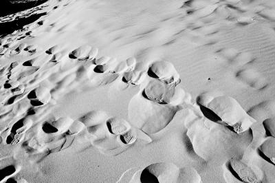 sandy footsteps_bw.jpg