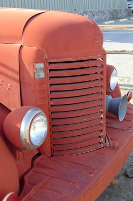 An ancient International truck