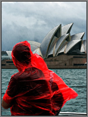 Sidney Opera House on a rainy day
