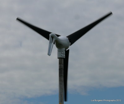 Wind generator~ Fuzzy blades because it was moving