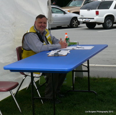 Jerry, manning the info table