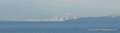 Vancouver, from the Ocean, still 40mins away