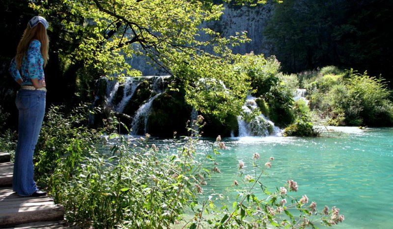 Plitvice Lakes National Park. Lower Lakes. Milka Trnina Waterfall