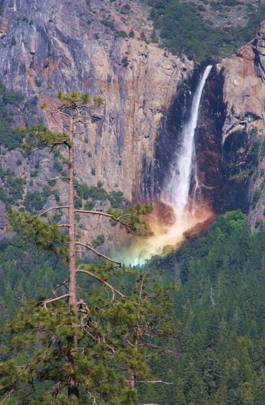 Yosemite. Bridalveil Falls Rainbow