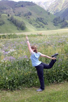 Yogi and Flowers