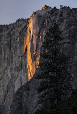 Firey light at Horsetail Falls