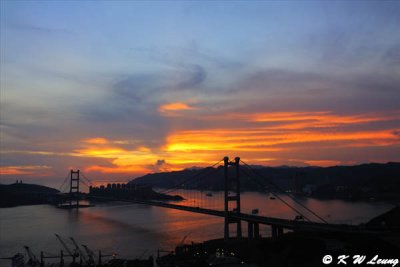 Tsing Ma Bridge at dusk DSC_1253