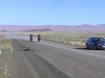 Nambia Bikers taking a short cut BMW