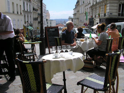 Paris-Monmarte area Lunch with a view