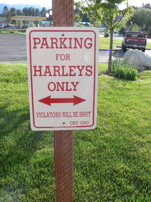 I did not spot any Harleys parked there