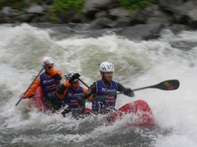 Inflatable canoes make rapids even more risky