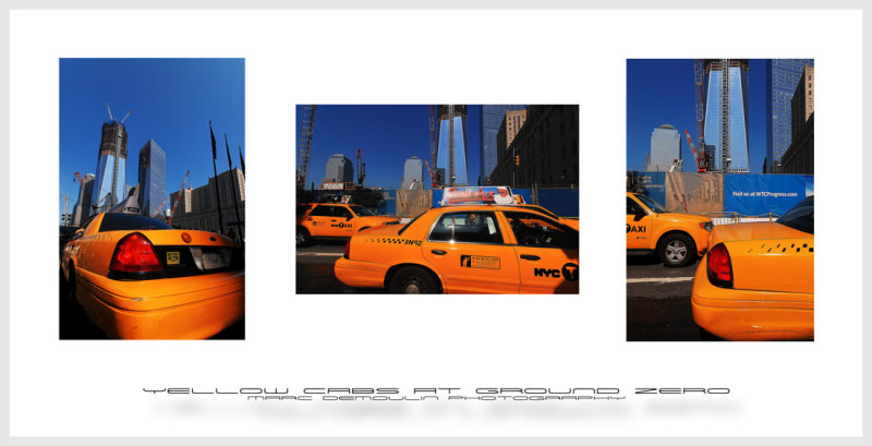 Yellow cabs at ground zero