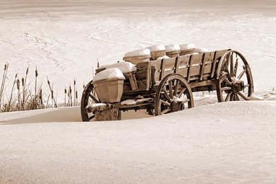 Snowy Old Milk Wagon 05673sep