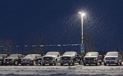 Car Lot In Snowfall 06948-51