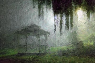 Gazebo In Night Fog 16378-83 Art