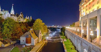 Ottawa Locks At Night 17311-6
