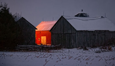 Red Barn At First Light 20120103