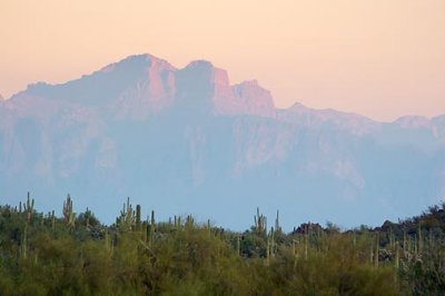 Superstition Mountain In Smog 80046