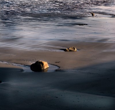 Sun Dreched Beach Rocks