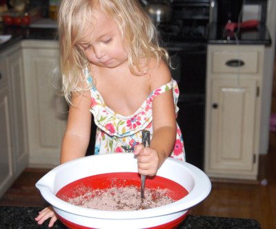 Annabelle Helped Bake A Cake For Amelia