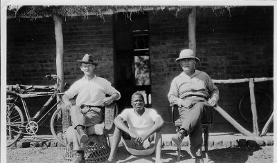 Erland Peterson (right) in Africa