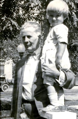 Art Peterson as child with Ransom Clements