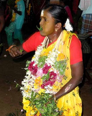 Woman in a trance at Mulaipari festival at Koovathupatti Tamil Nadu. http://www.blurb.com/books/3782738