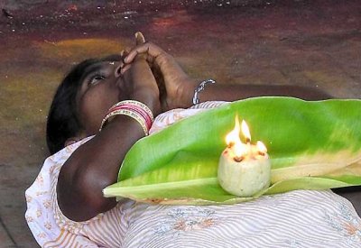 Fire ceremony for devotees at Irukkankudi temple near Sattur, Tamil Nadu. http://www.blurb.com/books/3782738