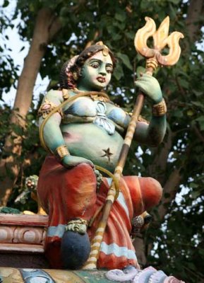  Pregnant goddess on the roof of a Kaliamman temple, Tamil Nadu. http://www.blurb.com/books/3782738
