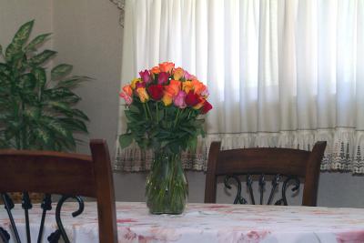 Mothers' Day Flowers from the Searles Family on Dining Table