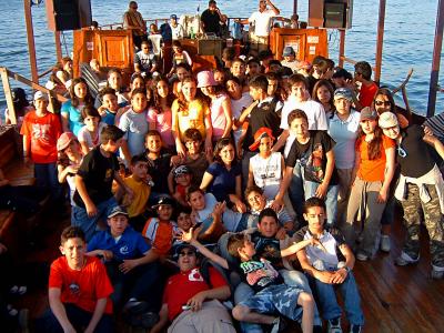 Student Trip to the Sea of Galilee - on the boat