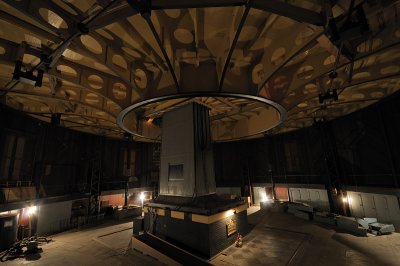 The raised floor and James Lick's tomb