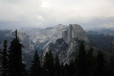 Half Dome and Clouds Rest from the Pohono Trail