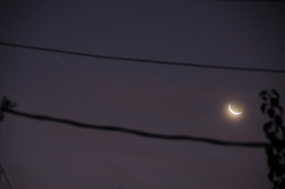 Saturn, Virgo and the Crescent Moon