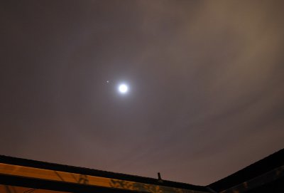 Moon Halo with close Jupiter