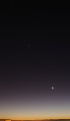 Four Planets and the Young Moon