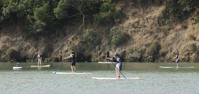 Pole Surfing at Ayala Cove