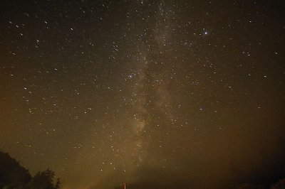 The evenings MilkyWay at the Elk Cabins