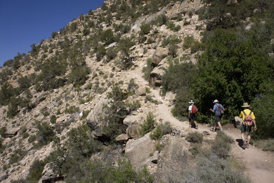 Hiking back up the Hermit Trail