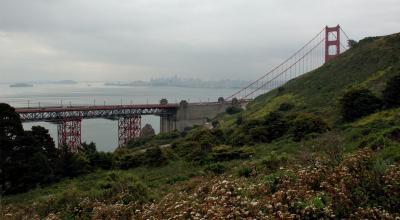 Looking back at the Golden Gate and SF