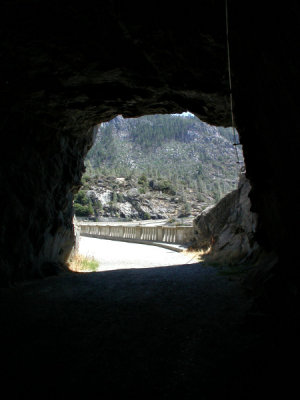 View of the dam thru the Tunnel