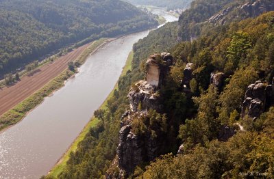 Elbsandstein Mountains and the Elbe River