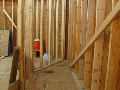 The shower in the guest room