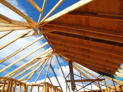 They're already sheathing the roof!