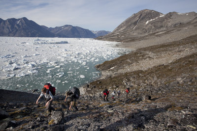 Climbing the morene