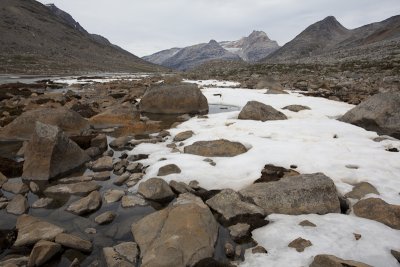 Remains of snow field