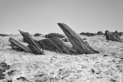 Natural standing stones on Sletthøe